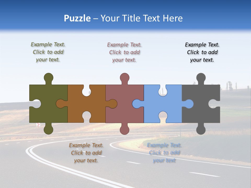 Road Direction Cornering PowerPoint Template