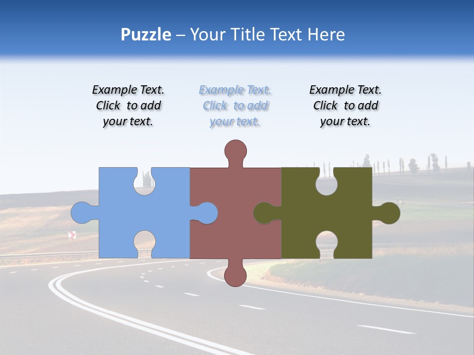 Road Direction Cornering PowerPoint Template