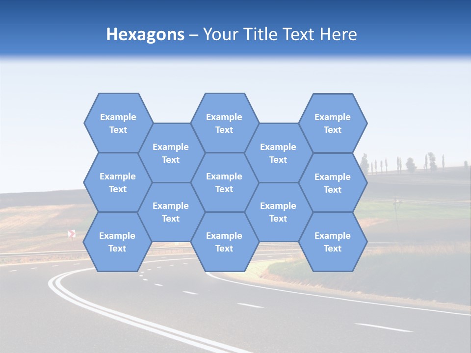 Road Direction Cornering PowerPoint Template