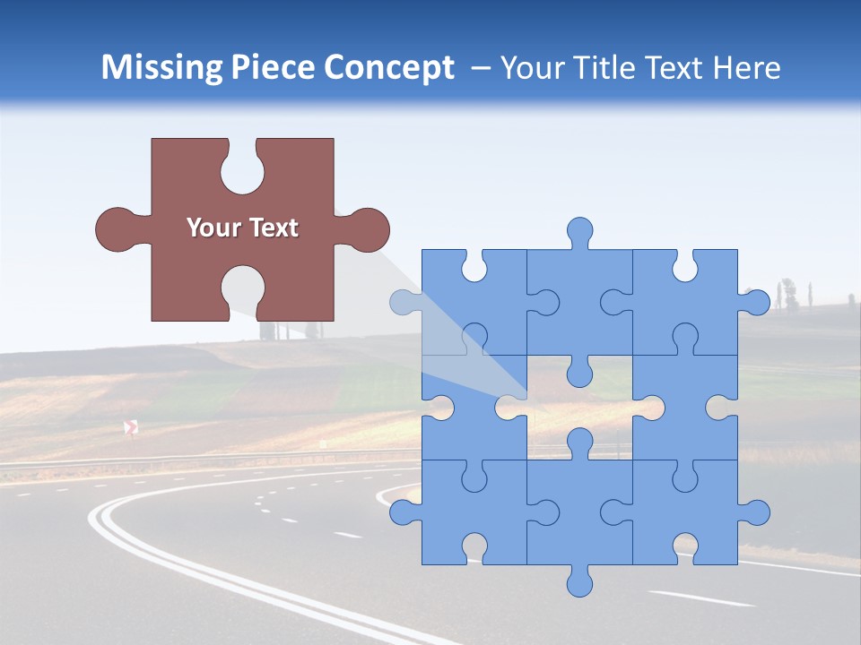 Road Direction Cornering PowerPoint Template