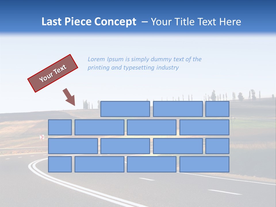 Road Direction Cornering PowerPoint Template