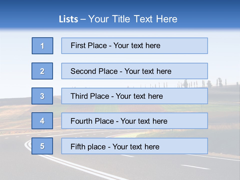 Road Direction Cornering PowerPoint Template