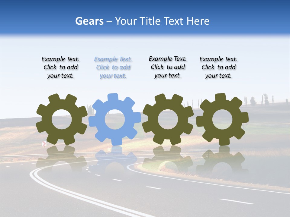 Road Direction Cornering PowerPoint Template