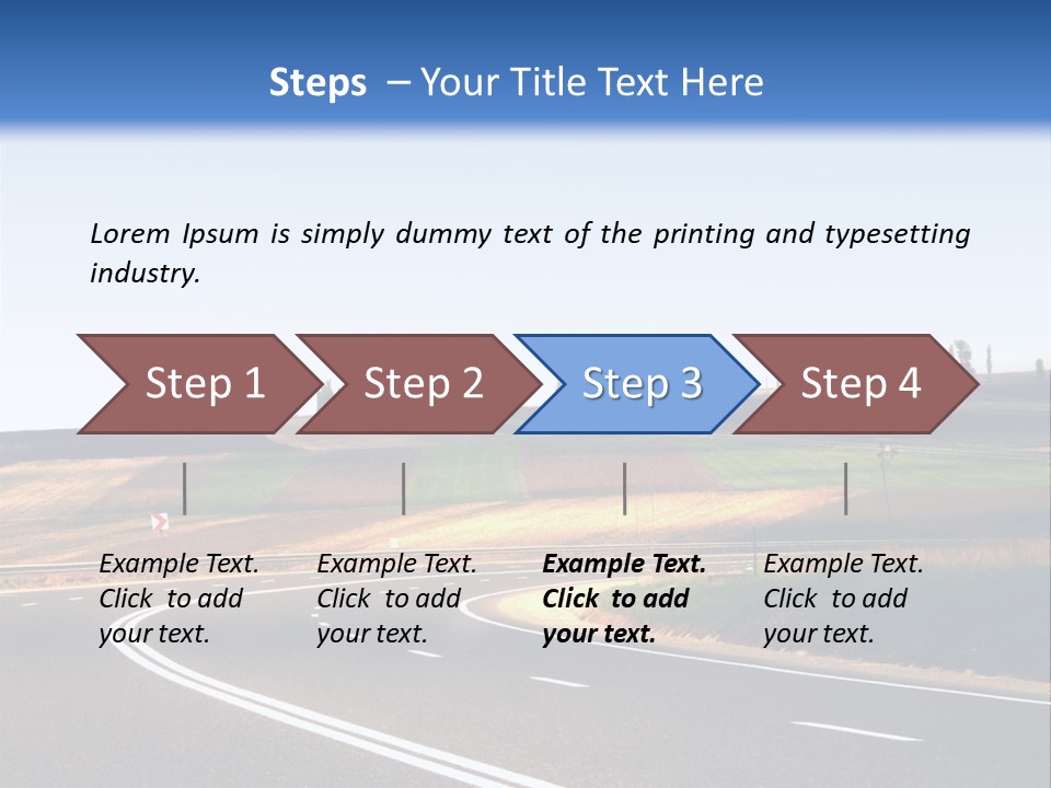 Road Direction Cornering PowerPoint Template