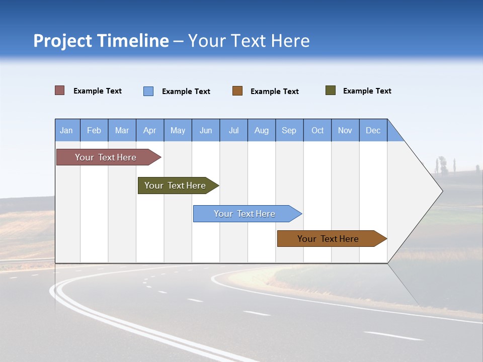 Road Direction Cornering PowerPoint Template