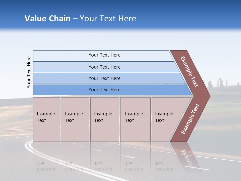Road Direction Cornering PowerPoint Template