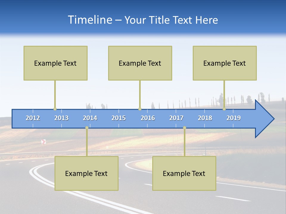 Road Direction Cornering PowerPoint Template