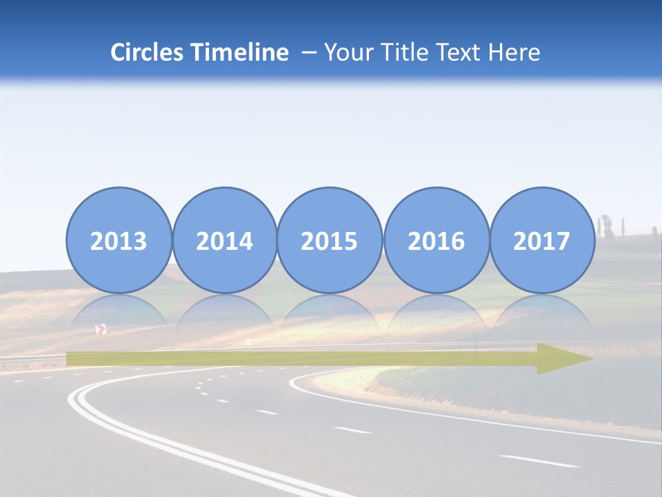 Road Direction Cornering PowerPoint Template