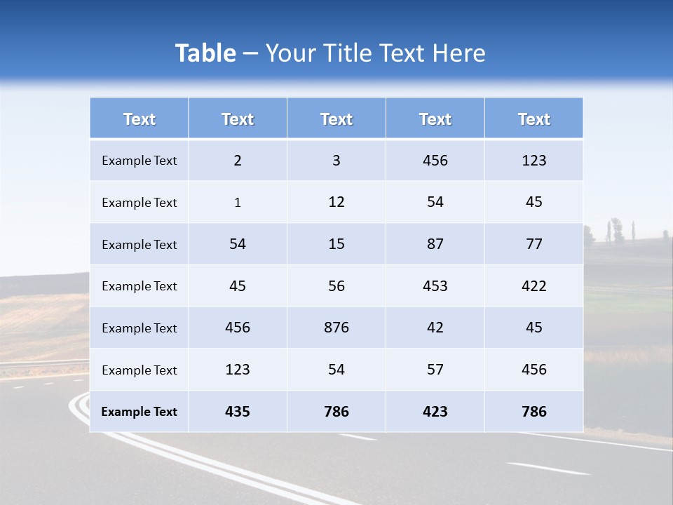 Road Direction Cornering PowerPoint Template