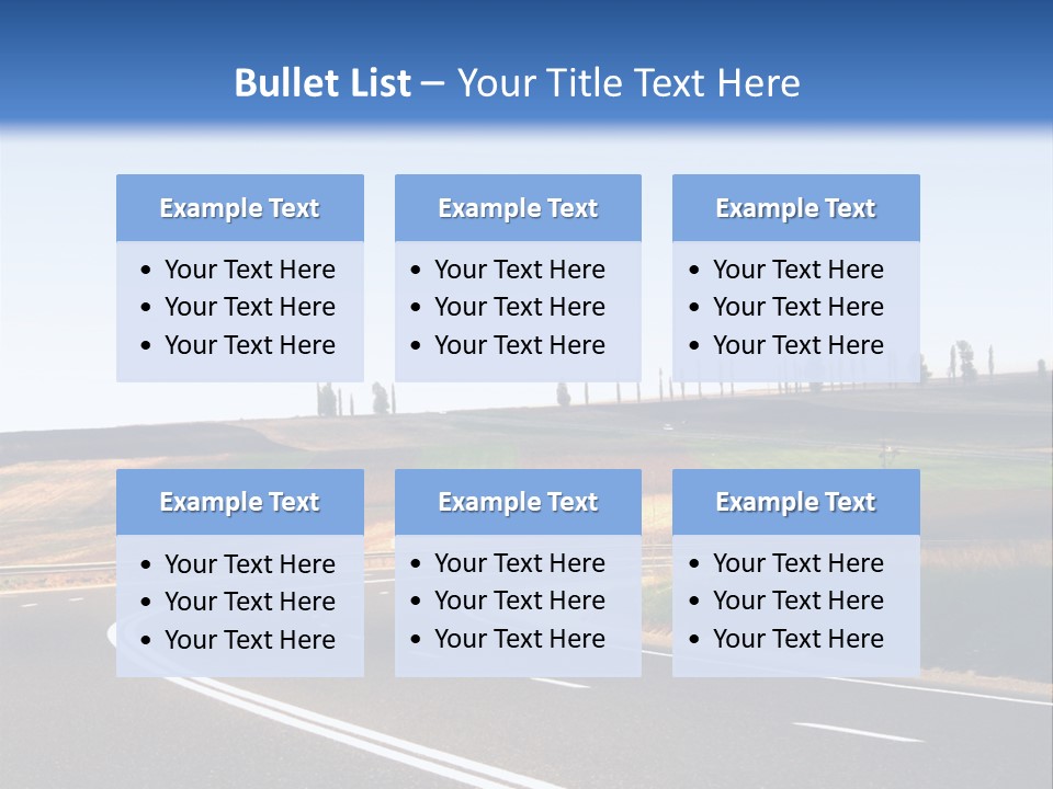 Road Direction Cornering PowerPoint Template