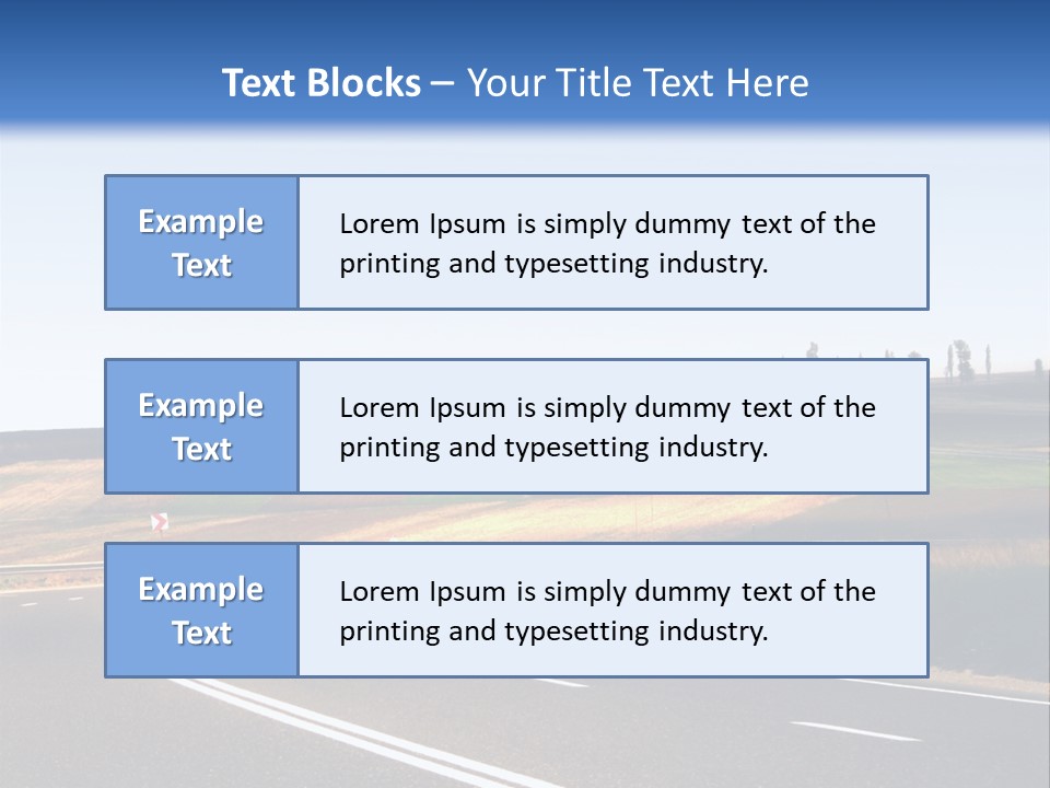 Road Direction Cornering PowerPoint Template