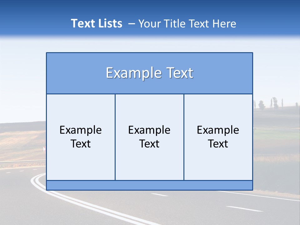 Road Direction Cornering PowerPoint Template