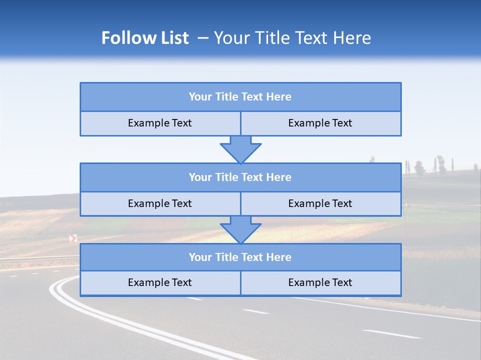 Road Direction Cornering PowerPoint Template