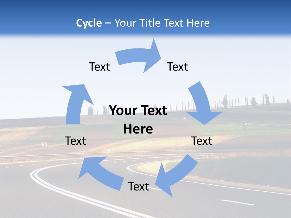 Road Direction Cornering PowerPoint Template
