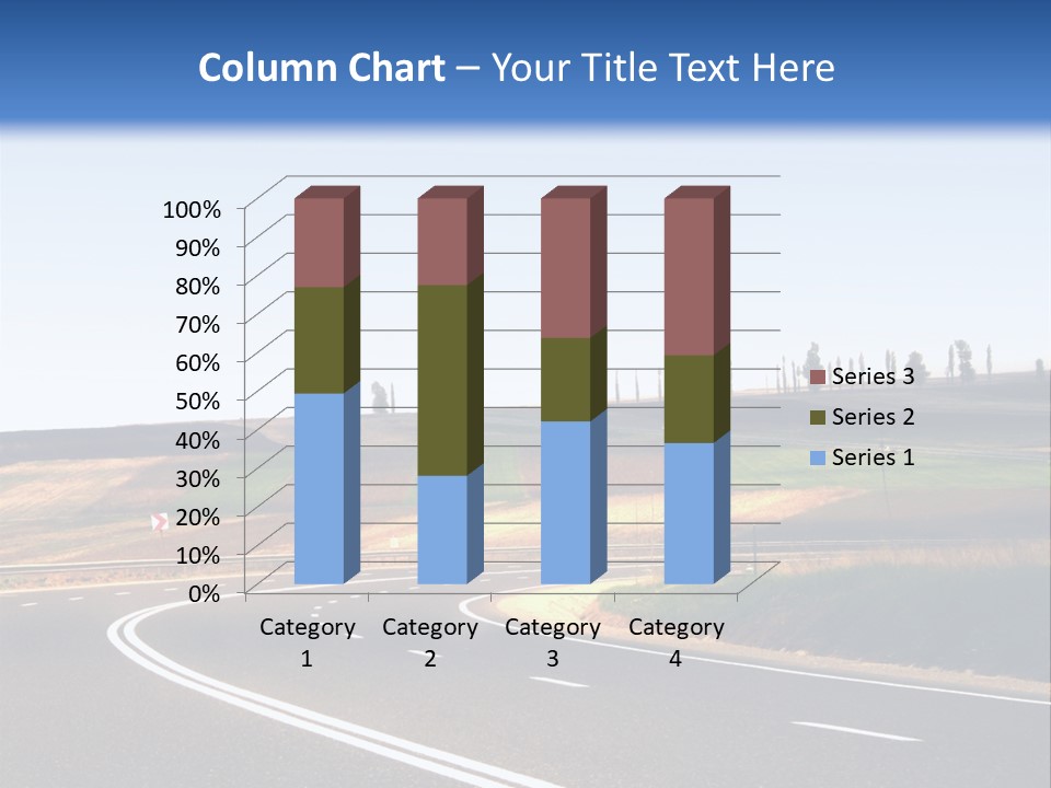 Road Direction Cornering PowerPoint Template