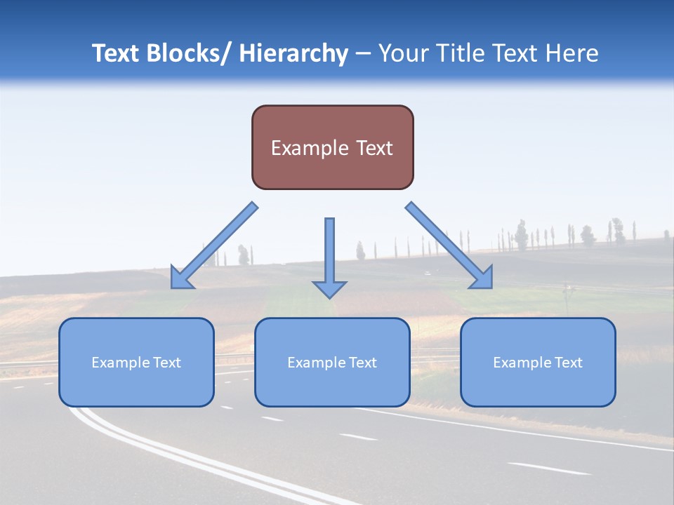 Road Direction Cornering PowerPoint Template