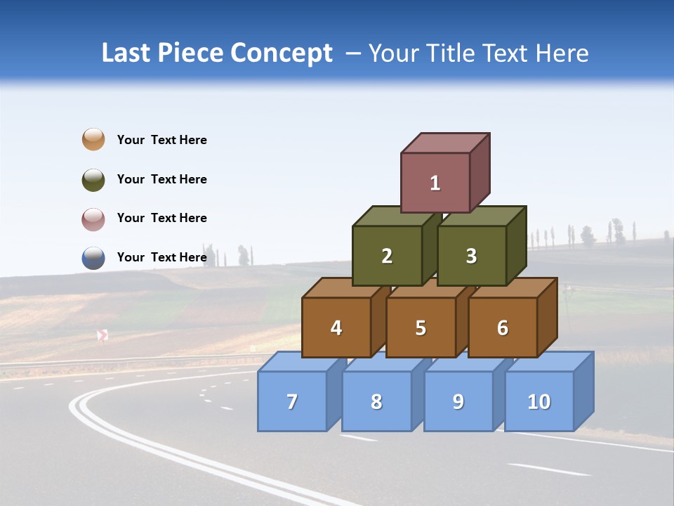 Road Direction Cornering PowerPoint Template