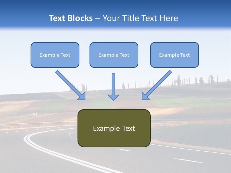 Road Direction Cornering PowerPoint Template
