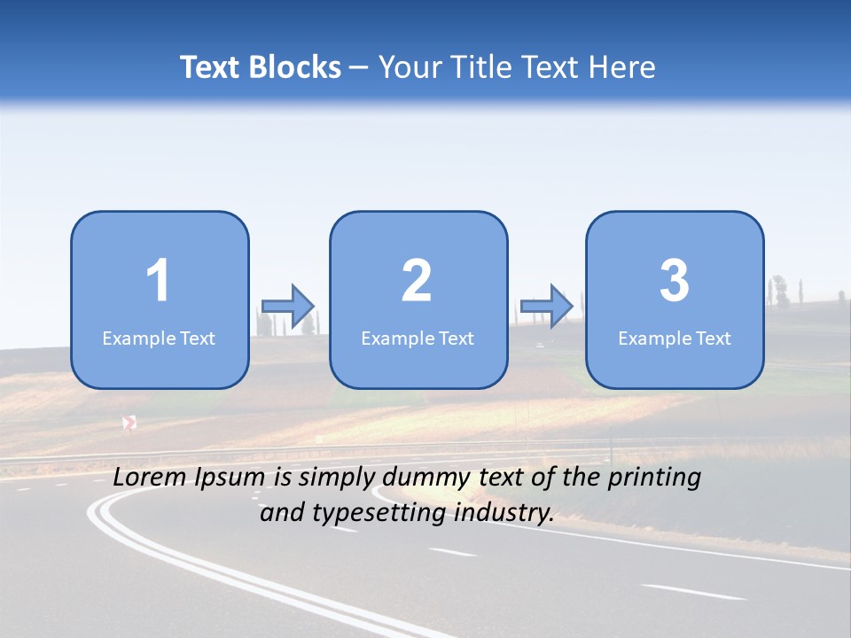 Road Direction Cornering PowerPoint Template