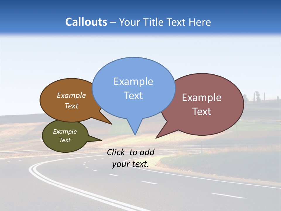 Road Direction Cornering PowerPoint Template