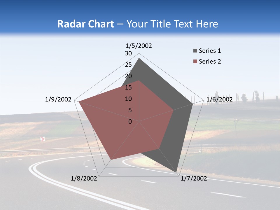 Road Direction Cornering PowerPoint Template