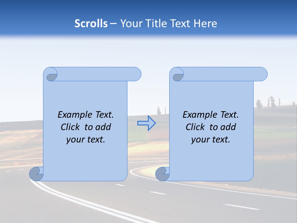 Road Direction Cornering PowerPoint Template