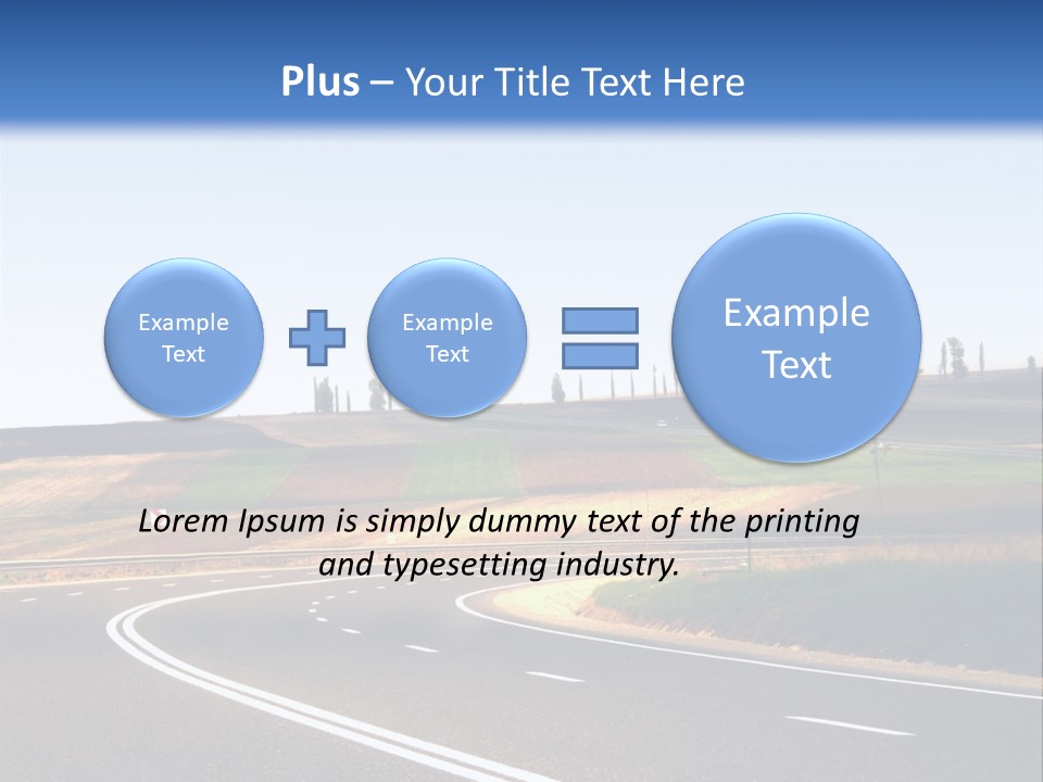 Road Direction Cornering PowerPoint Template