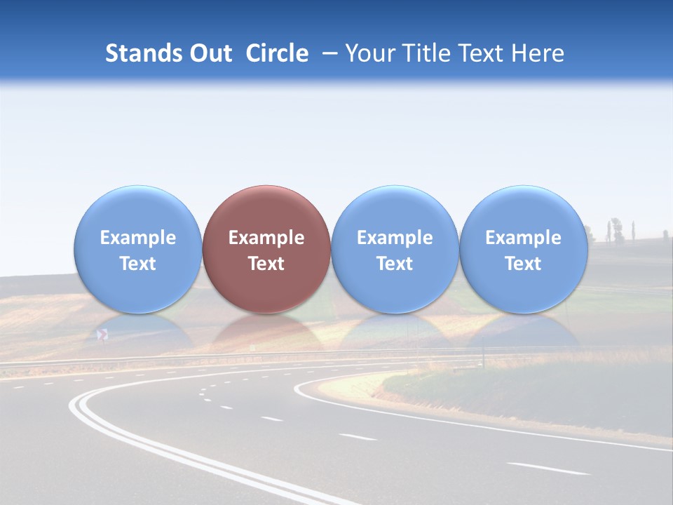 Road Direction Cornering PowerPoint Template