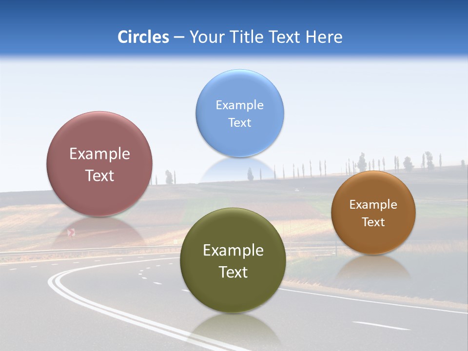 Road Direction Cornering PowerPoint Template