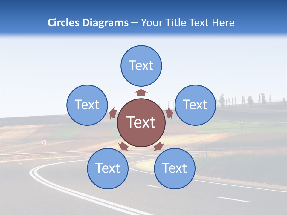 Road Direction Cornering PowerPoint Template