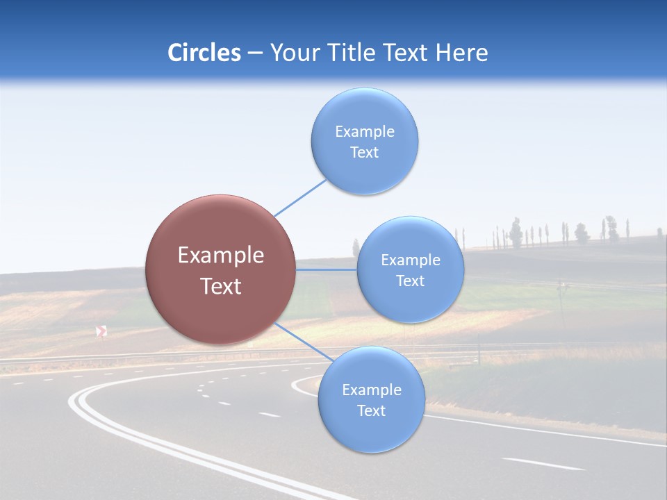 Road Direction Cornering PowerPoint Template