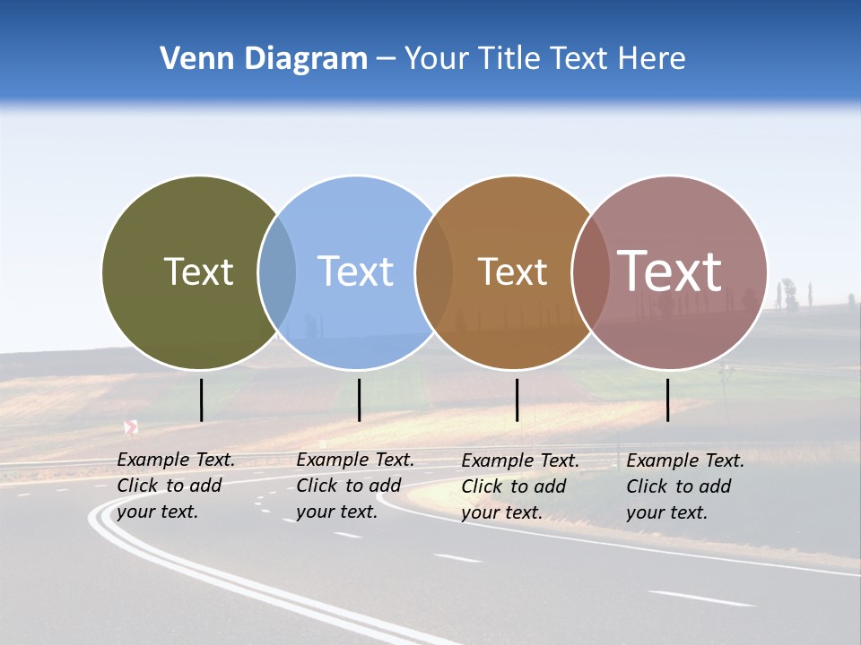 Road Direction Cornering PowerPoint Template