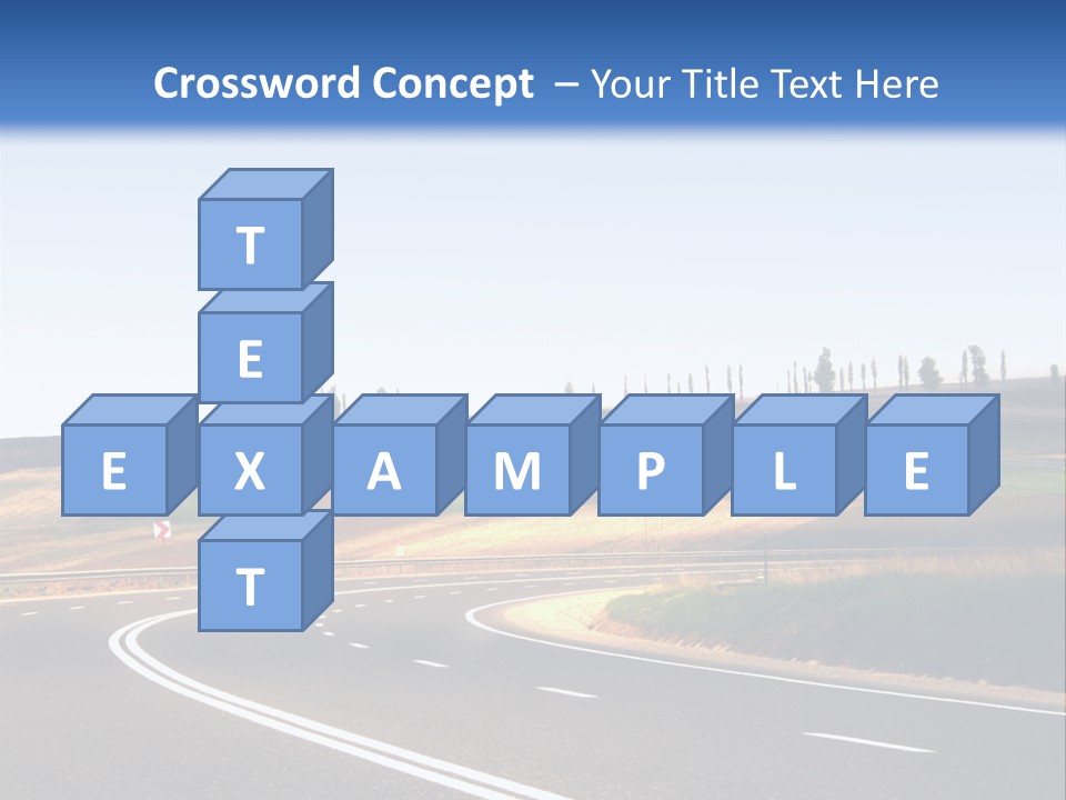 Road Direction Cornering PowerPoint Template