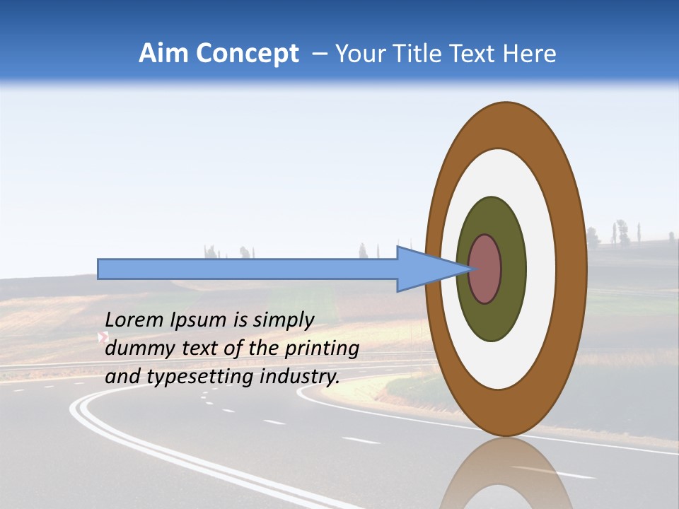 Road Direction Cornering PowerPoint Template