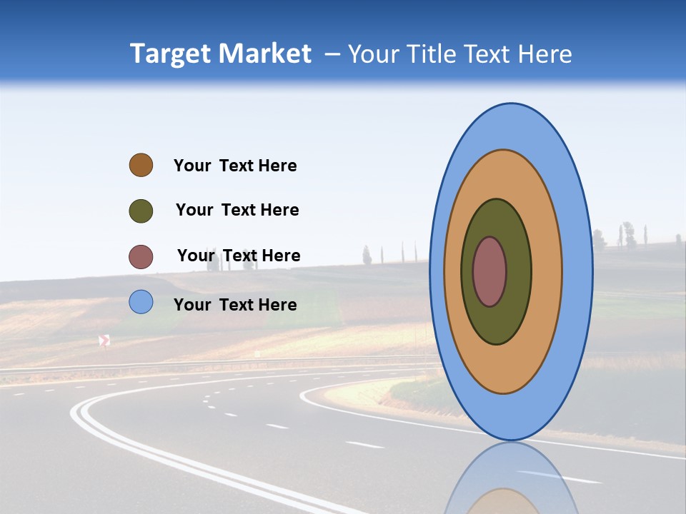 Road Direction Cornering PowerPoint Template