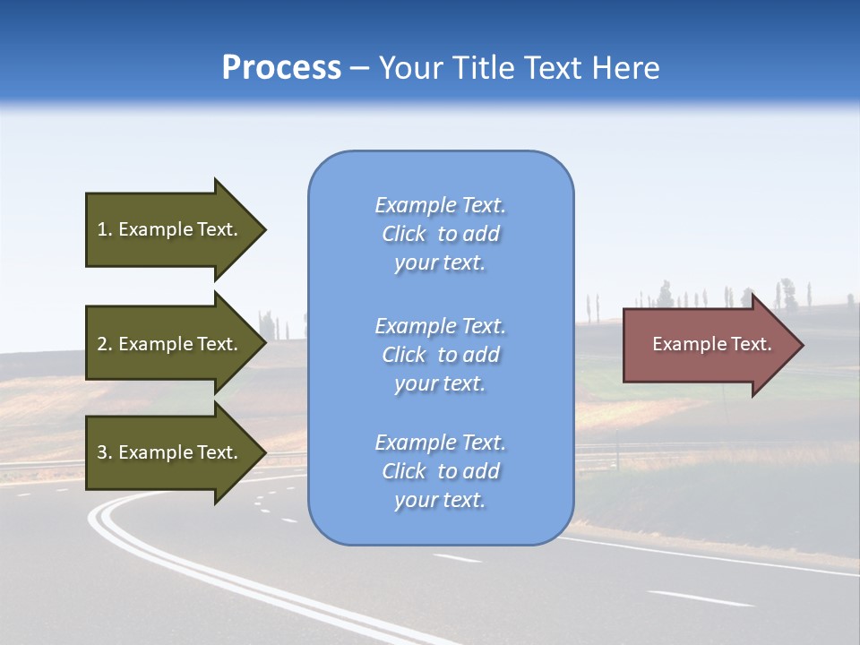 Road Direction Cornering PowerPoint Template