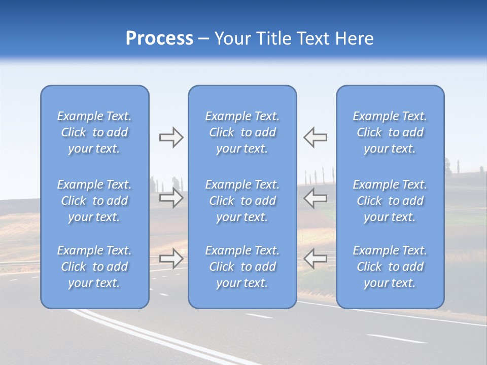 Road Direction Cornering PowerPoint Template