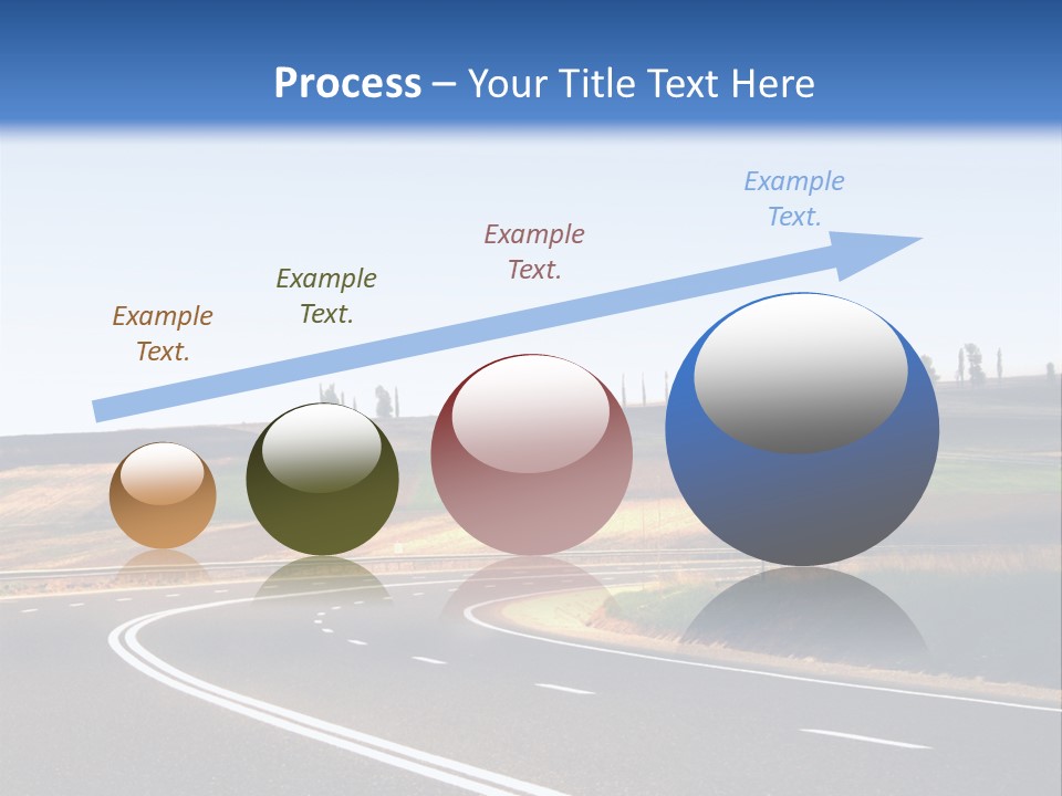 Road Direction Cornering PowerPoint Template