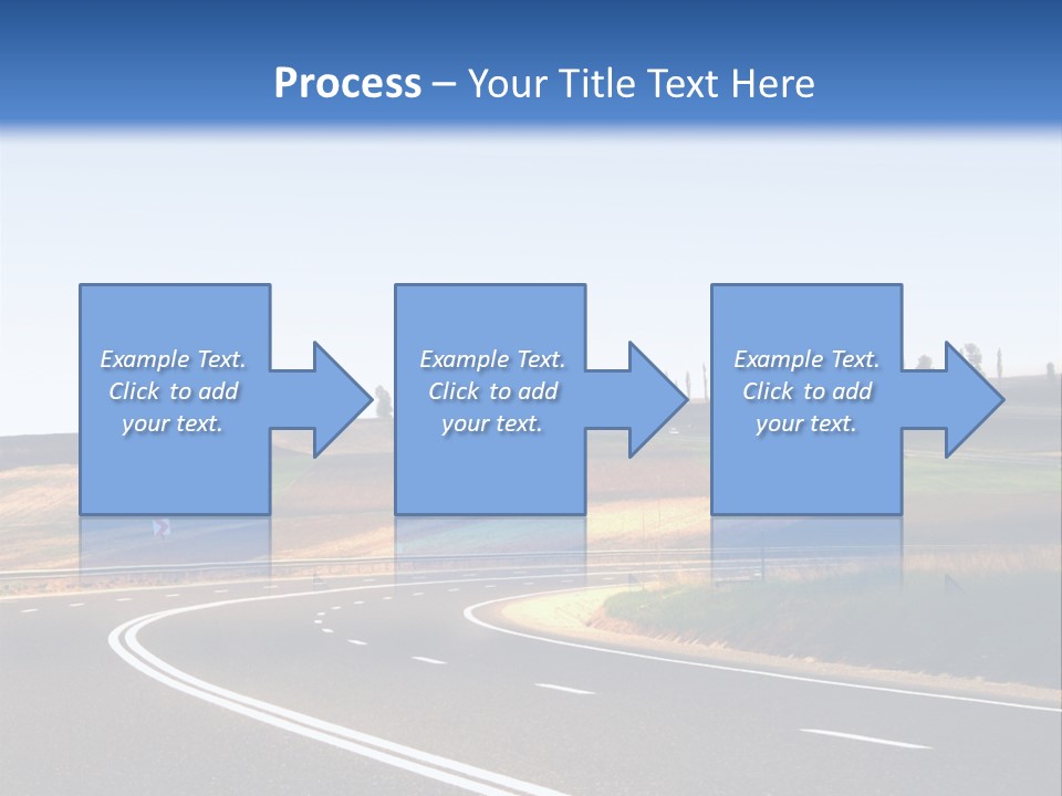 Road Direction Cornering PowerPoint Template