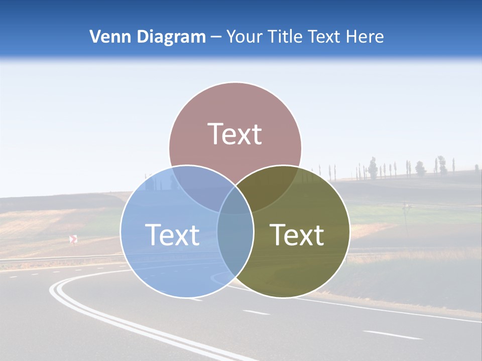 Road Direction Cornering PowerPoint Template