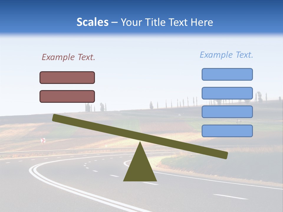 Road Direction Cornering PowerPoint Template