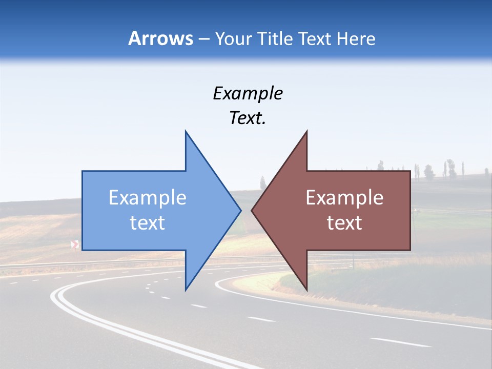 Road Direction Cornering PowerPoint Template