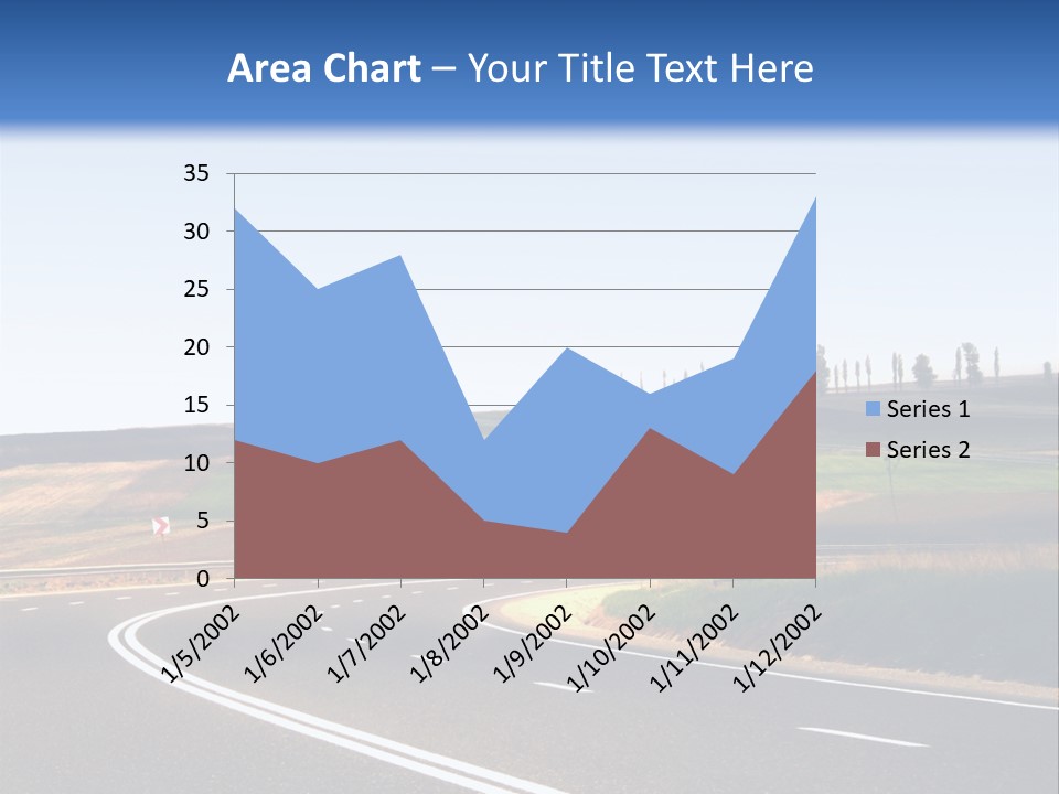 Road Direction Cornering PowerPoint Template