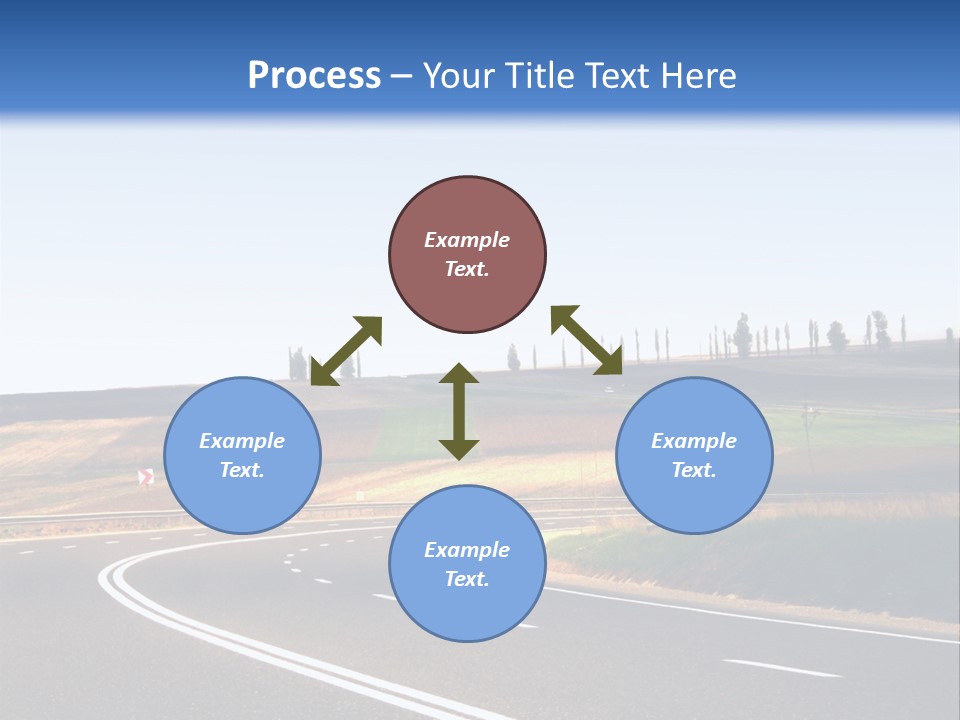 Road Direction Cornering PowerPoint Template