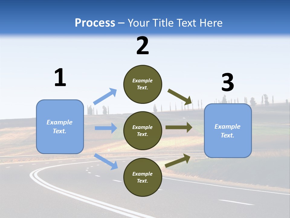 Road Direction Cornering PowerPoint Template