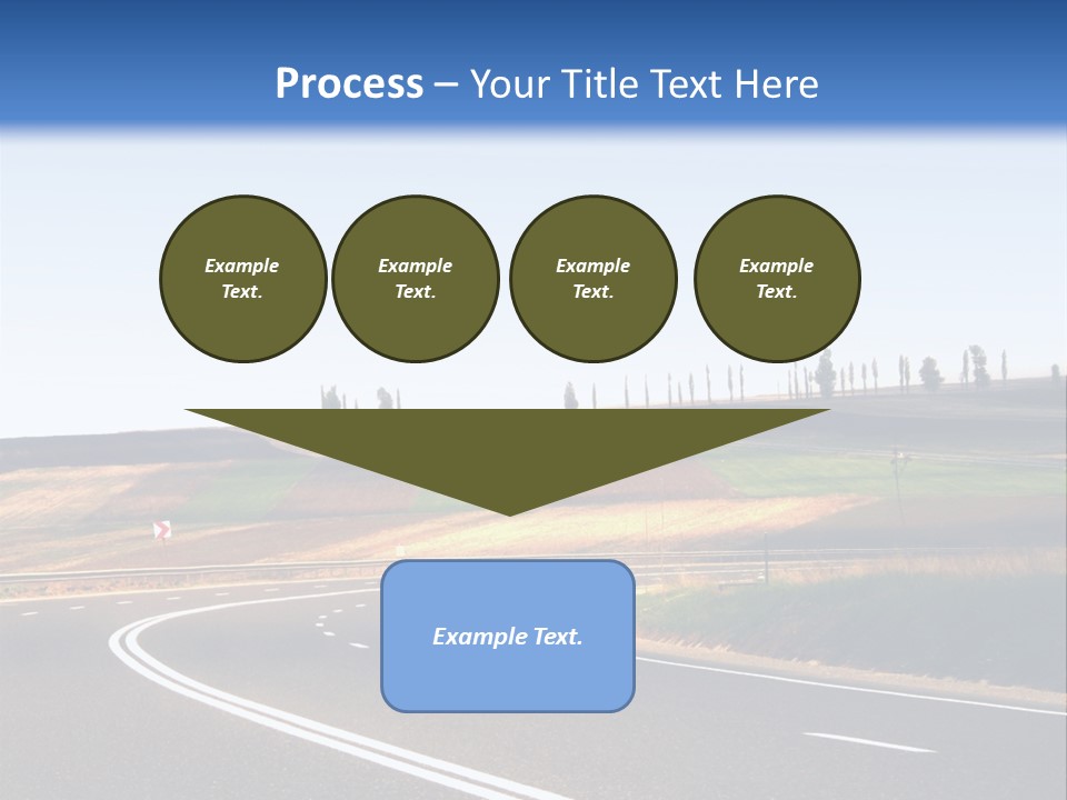 Road Direction Cornering PowerPoint Template