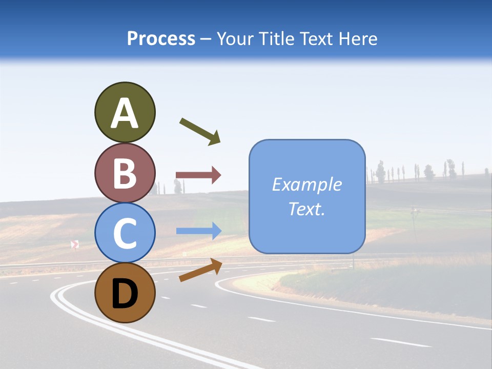 Road Direction Cornering PowerPoint Template