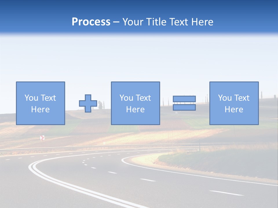 Road Direction Cornering PowerPoint Template