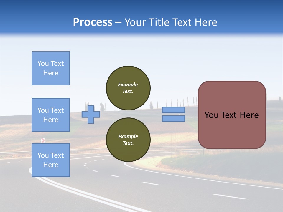 Road Direction Cornering PowerPoint Template
