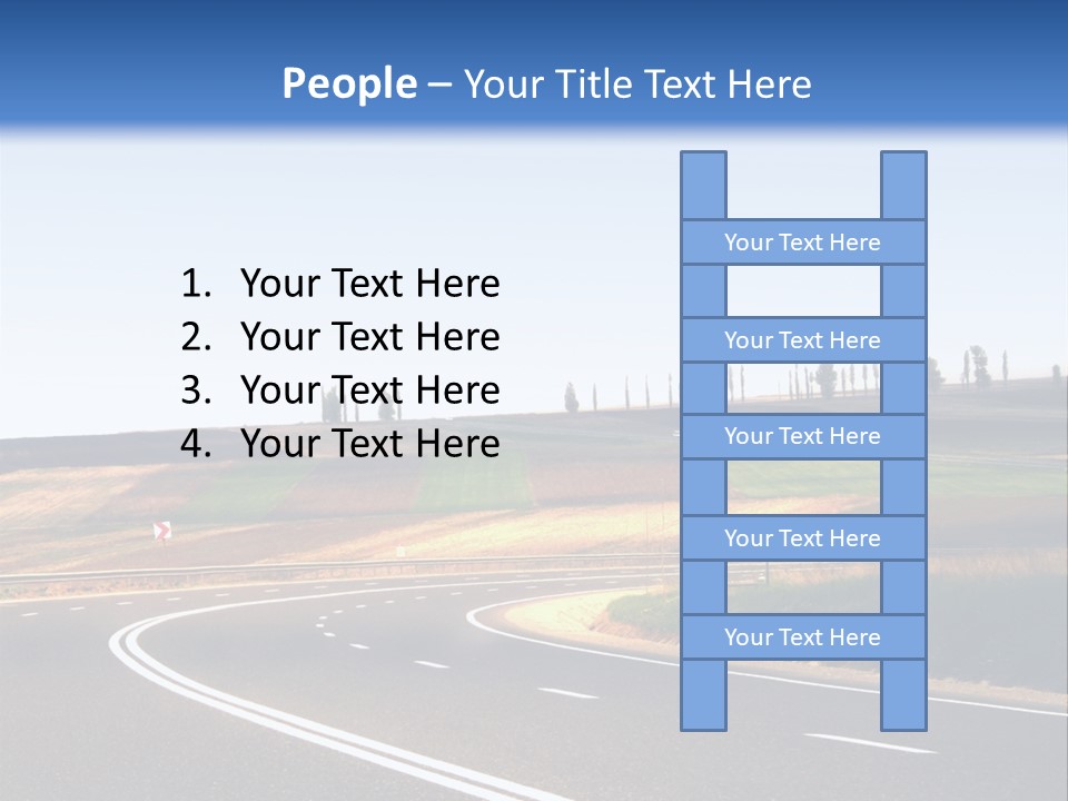 Road Direction Cornering PowerPoint Template